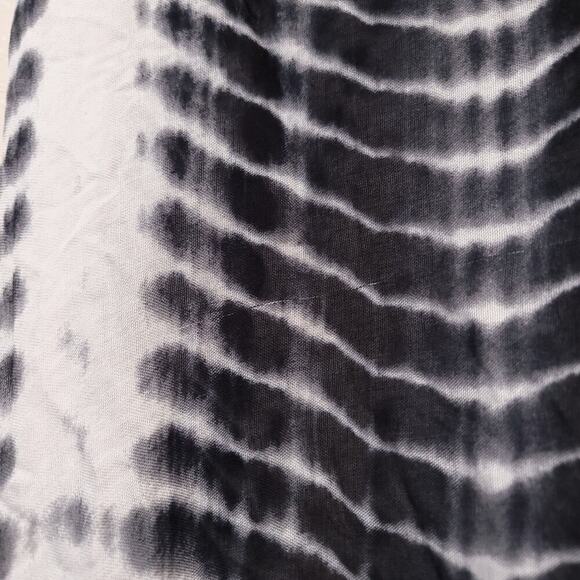 Michael Stars Wrap Scarf Tie Dye Cover Up Black White Summer Beach Swim Pool Day - Picture 9 of 12